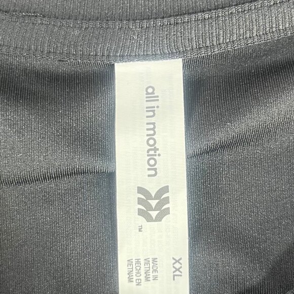 All In Motion Ribbed Long Sleeve Top Womens XXL Black New Quick Dry - Picture 5 of 10